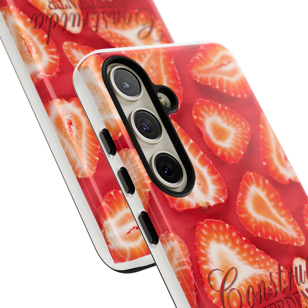 Strawberry Phone Case — Bold Red Fruit Pattern