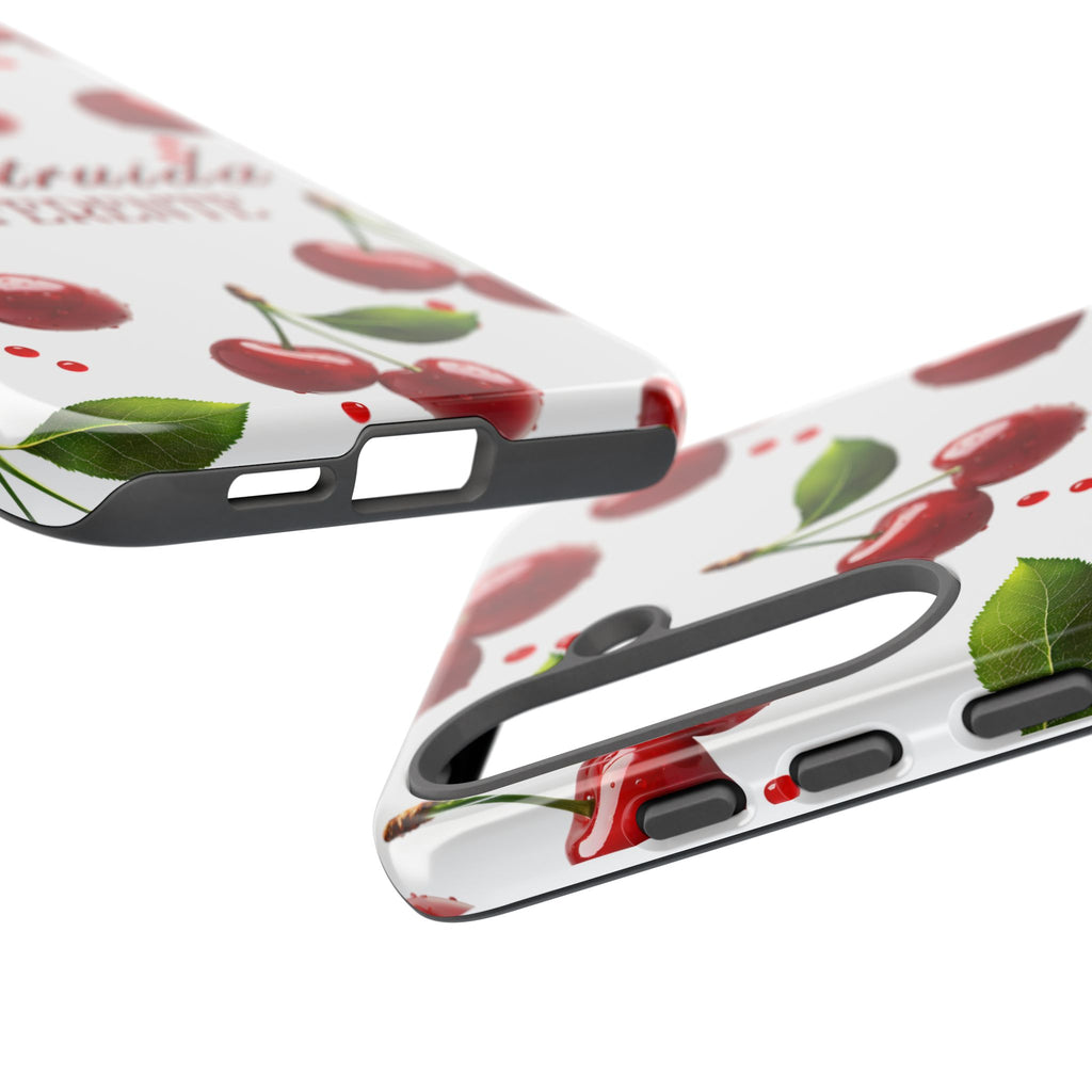 Cherry Pattern Phone Case — "Construida Diferente" Protective Tough Case