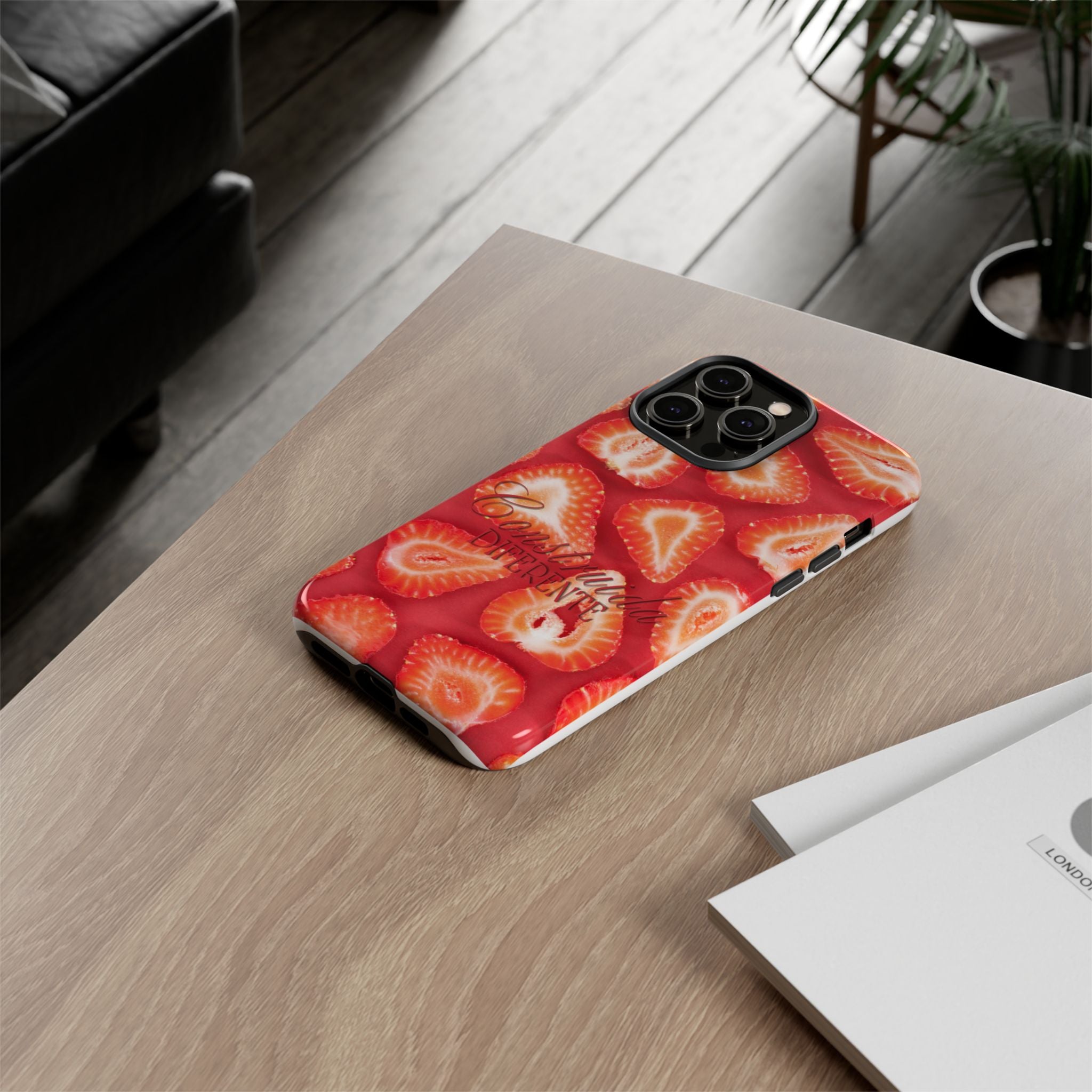 Strawberry Phone Case — Bold Red Fruit Pattern