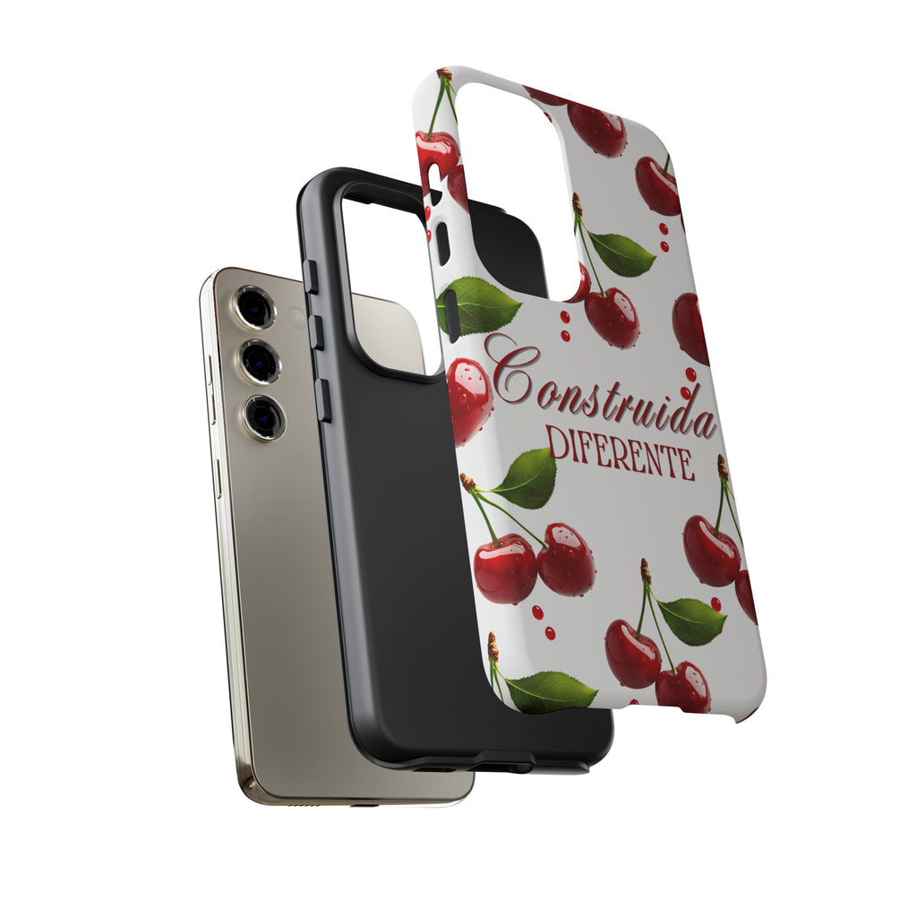Cherry Pattern Phone Case — "Construida Diferente" Protective Tough Case