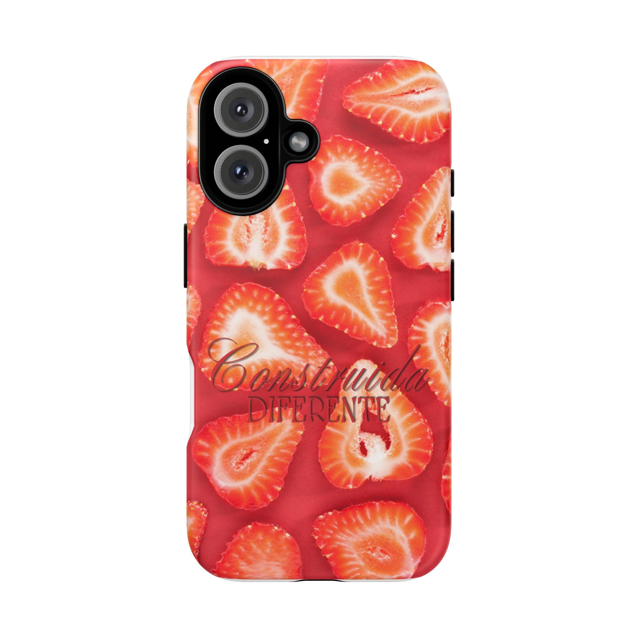 Strawberry Phone Case — Bold Red Fruit Pattern