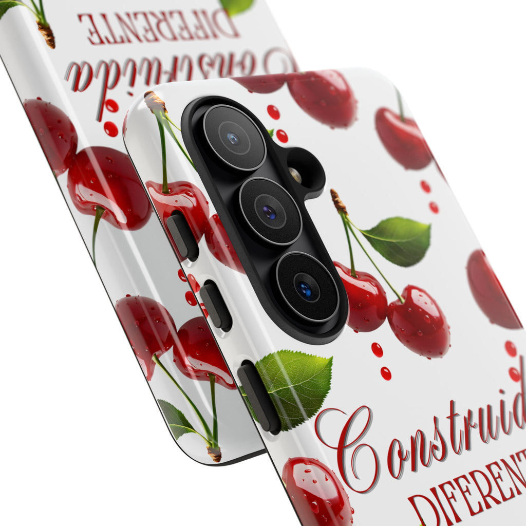 Cherry Pattern Phone Case — "Construida Diferente" Protective Tough Case