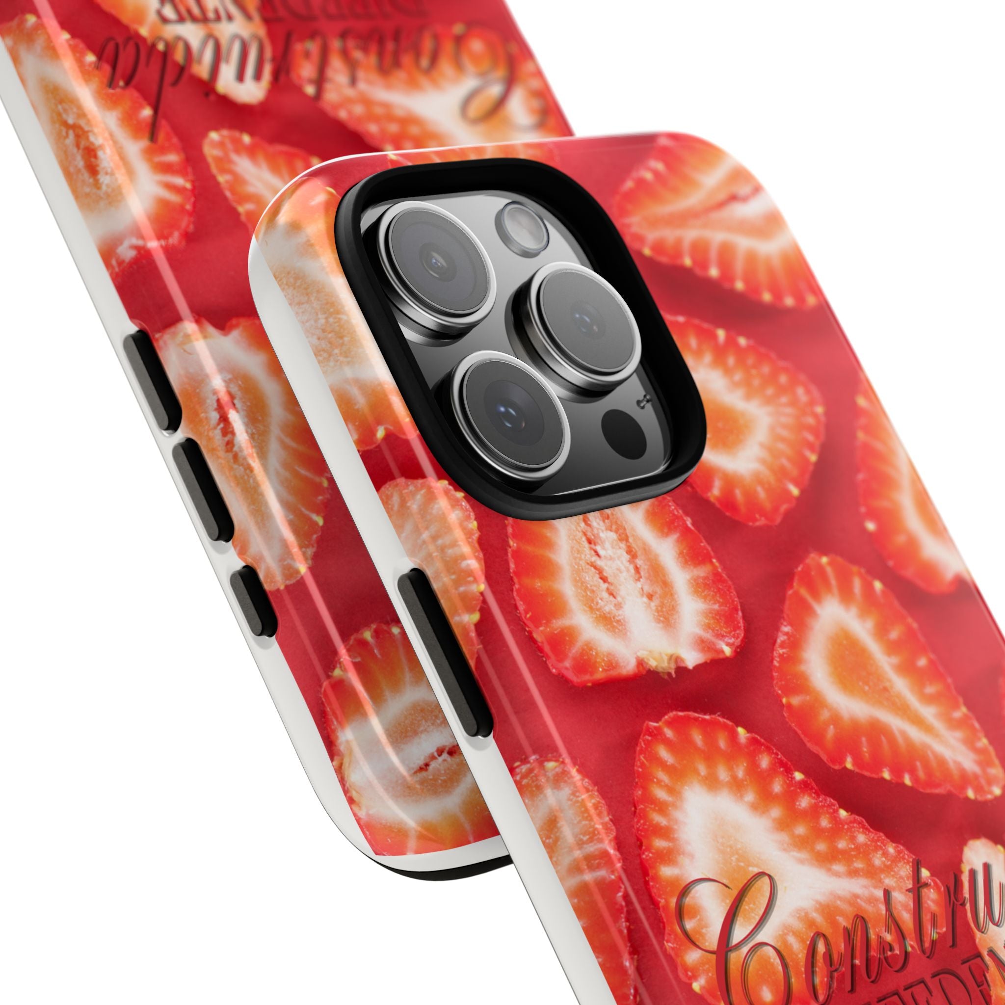 Strawberry Phone Case — Bold Red Fruit Pattern
