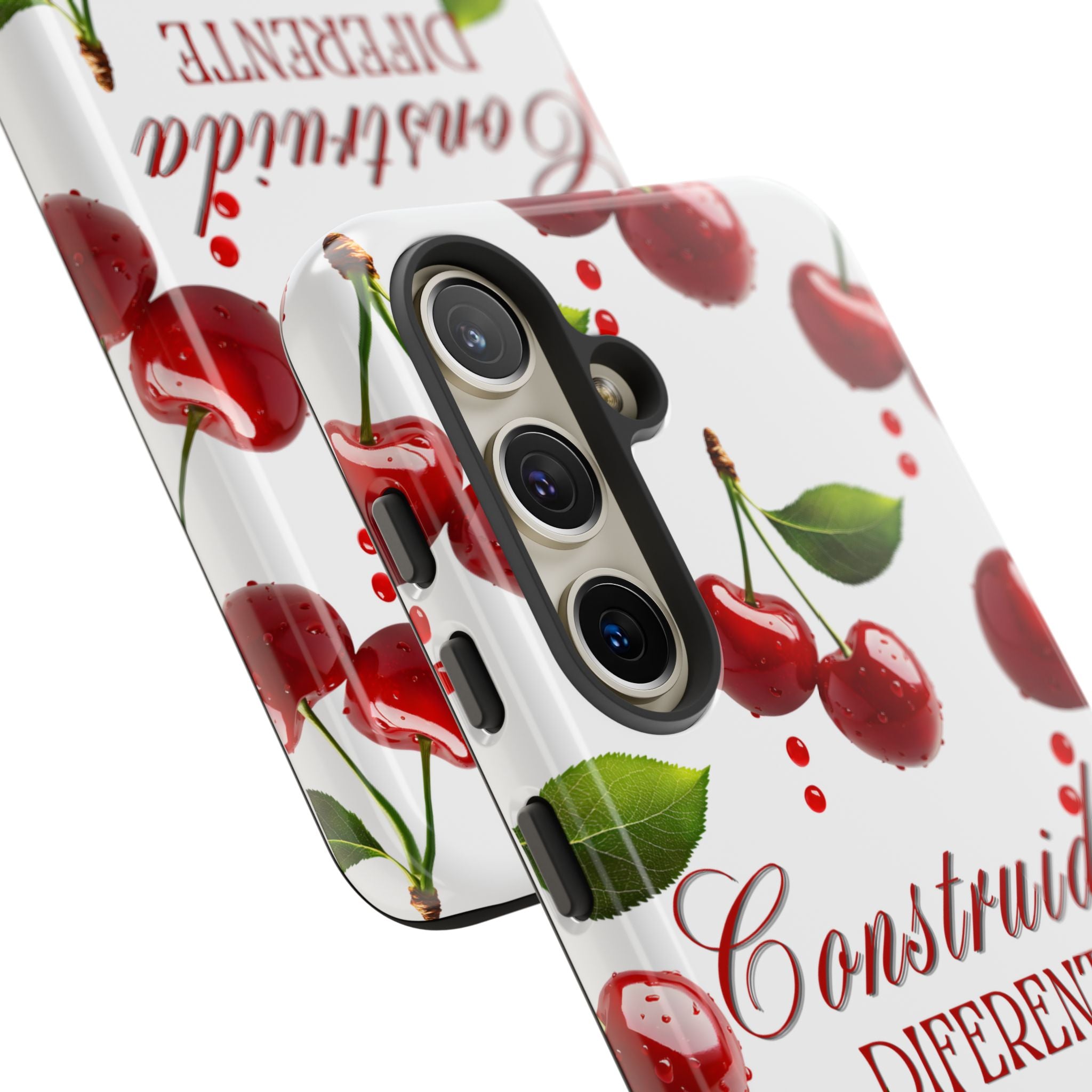 Cherry Pattern Phone Case — "Construida Diferente" Protective Tough Case
