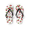 Cherry Pattern Flip Flops — "Construída Diferente"  Summer Sandals