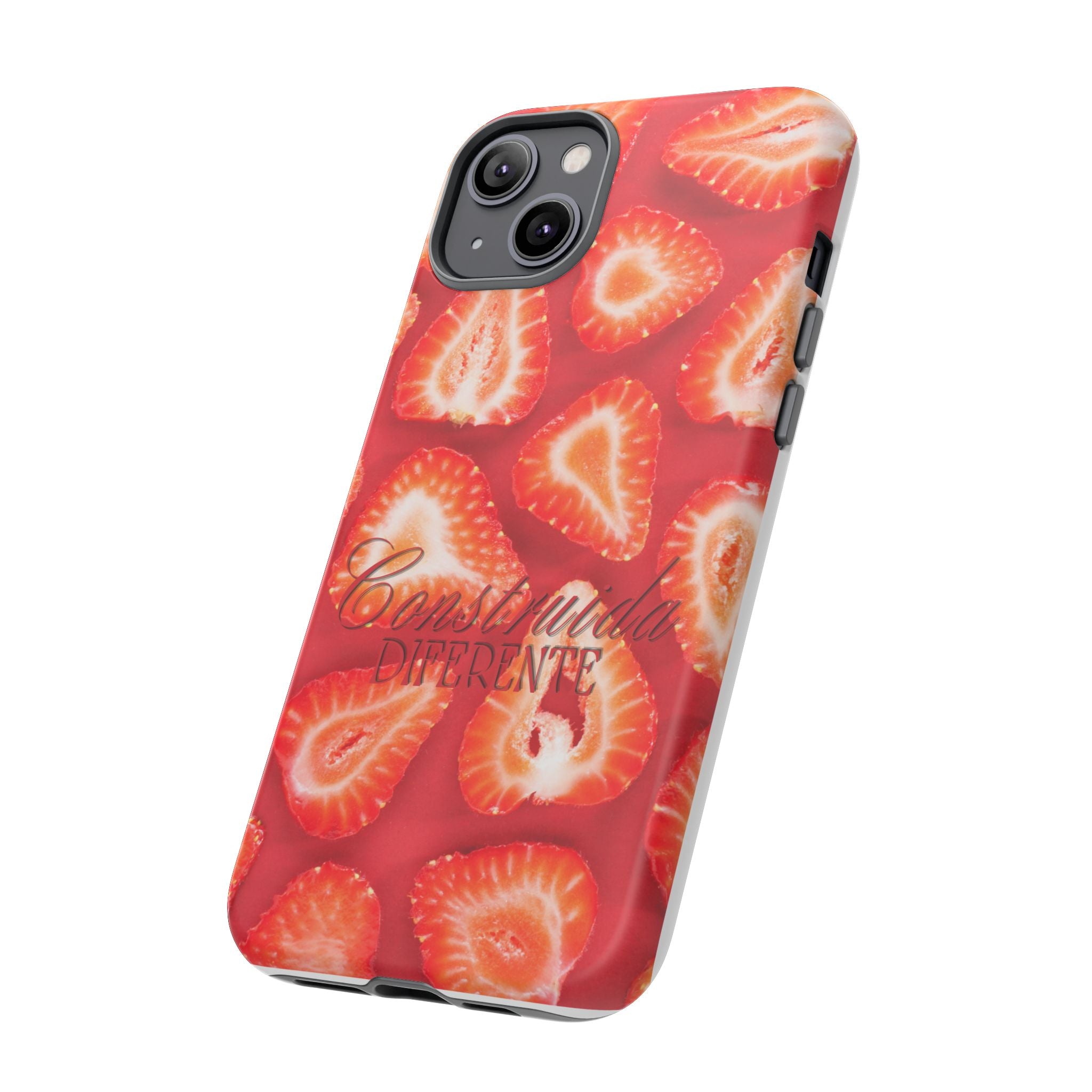 Strawberry Phone Case — Bold Red Fruit Pattern