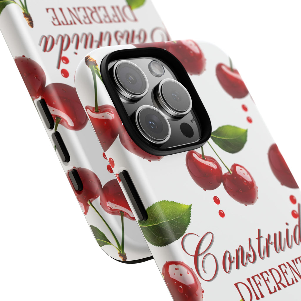 Cherry Pattern Phone Case — "Construida Diferente" Protective Tough Case