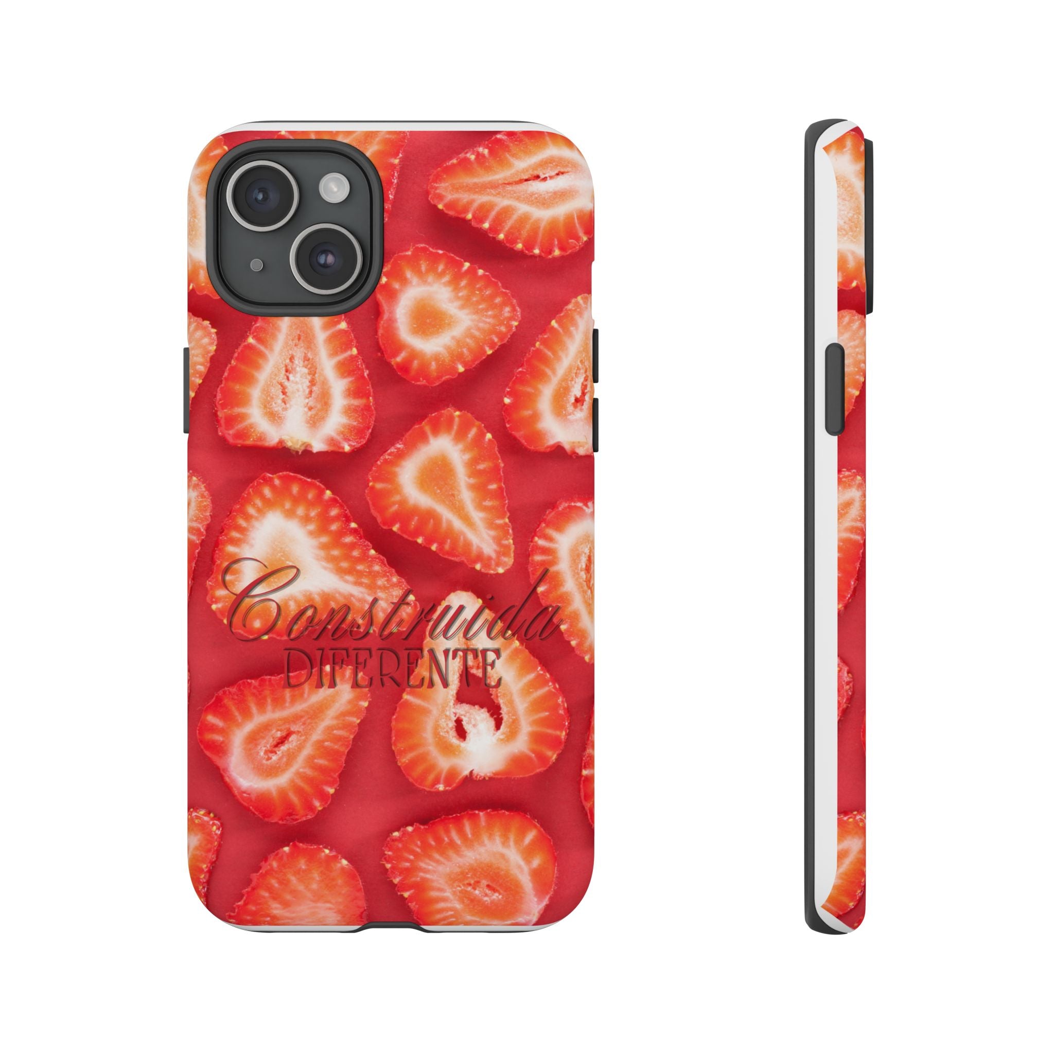 Strawberry Phone Case — Bold Red Fruit Pattern