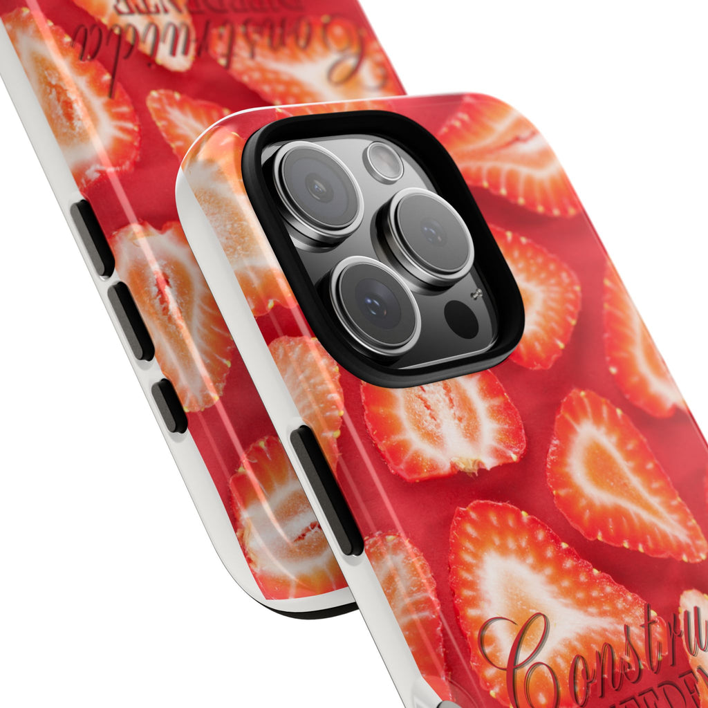 Strawberry Phone Case — Bold Red Fruit Pattern