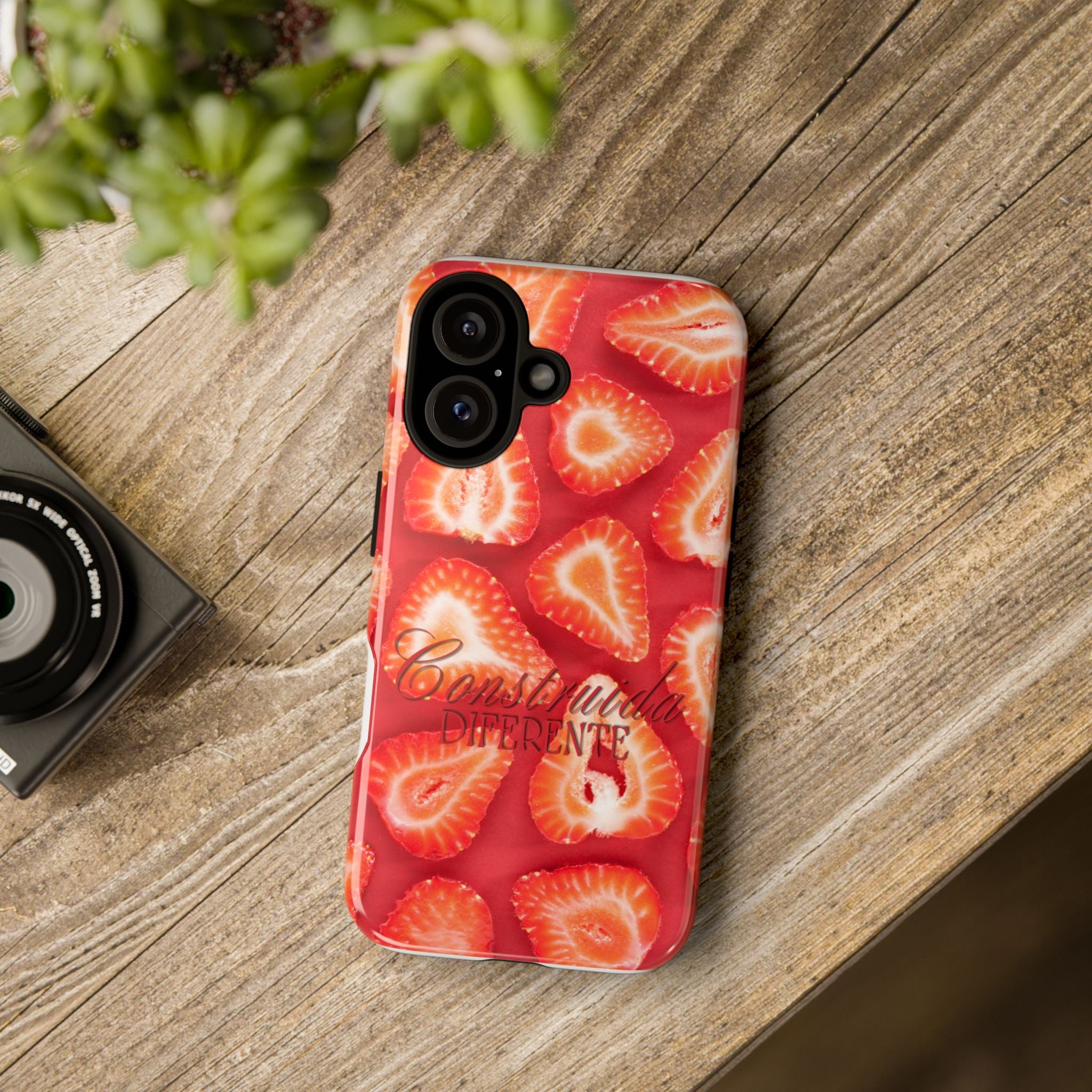 Strawberry Phone Case — Bold Red Fruit Pattern