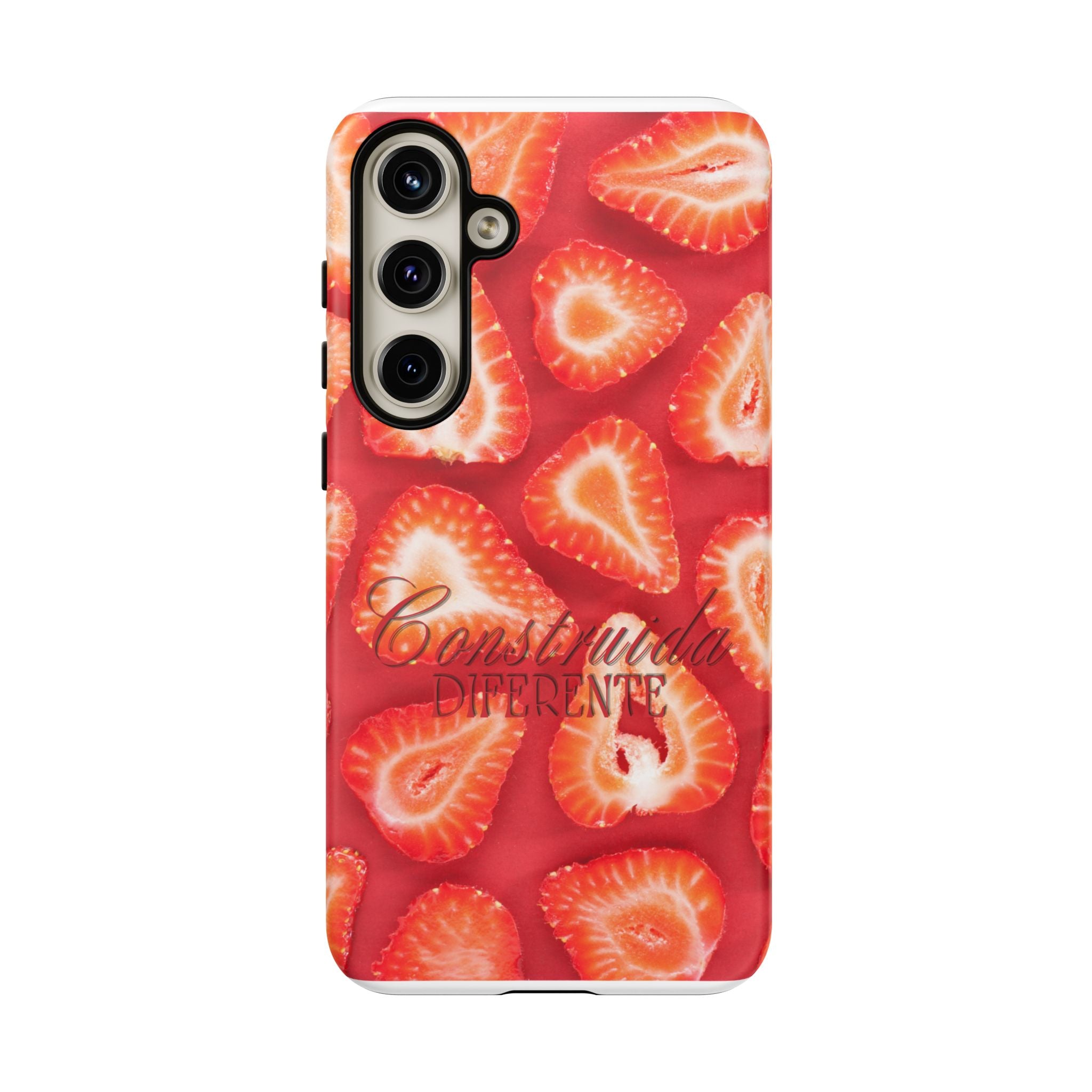 Strawberry Phone Case — Bold Red Fruit Pattern