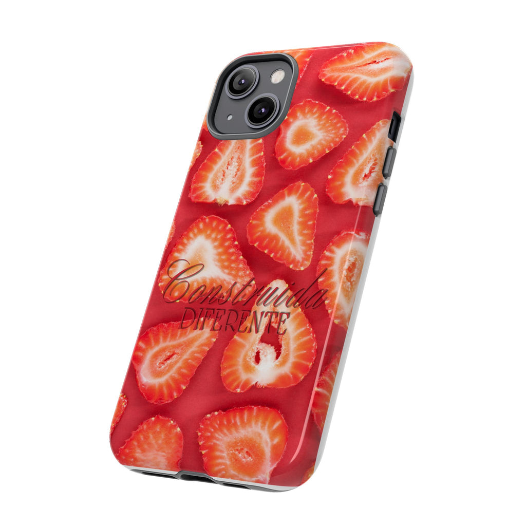 Strawberry Phone Case — Bold Red Fruit Pattern
