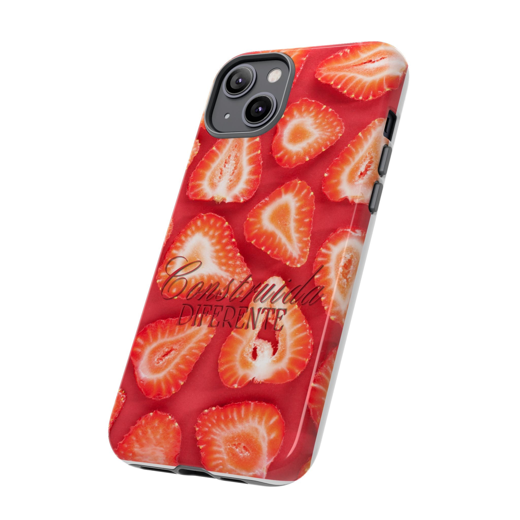 Strawberry Phone Case — Bold Red Fruit Pattern