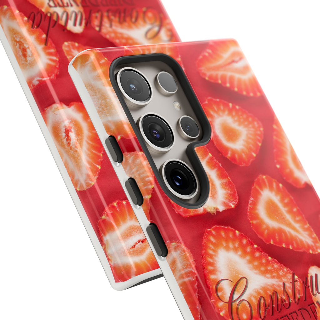 Strawberry Phone Case — Bold Red Fruit Pattern