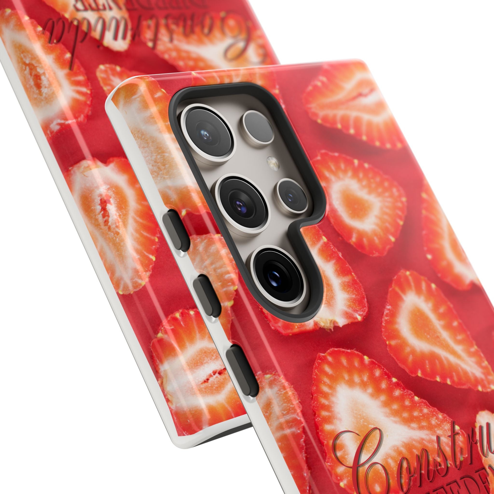 Strawberry Phone Case — Bold Red Fruit Pattern