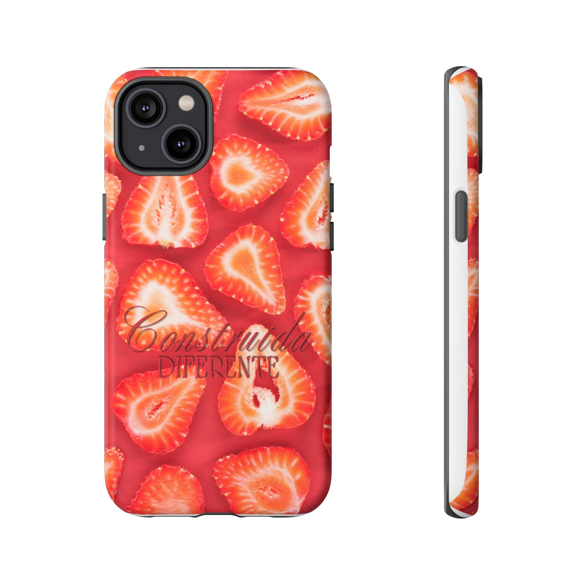 Strawberry Phone Case — Bold Red Fruit Pattern