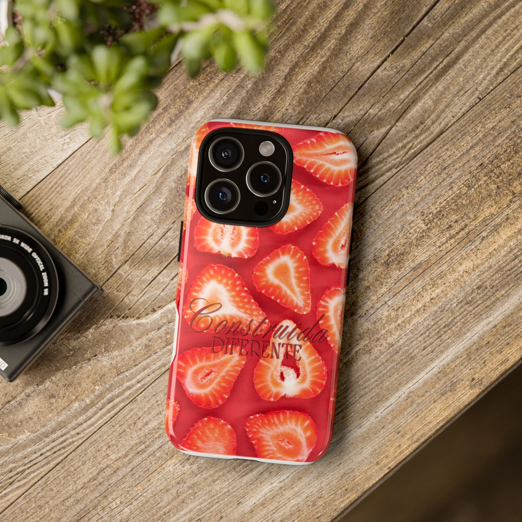 Strawberry Phone Case — Bold Red Fruit Pattern