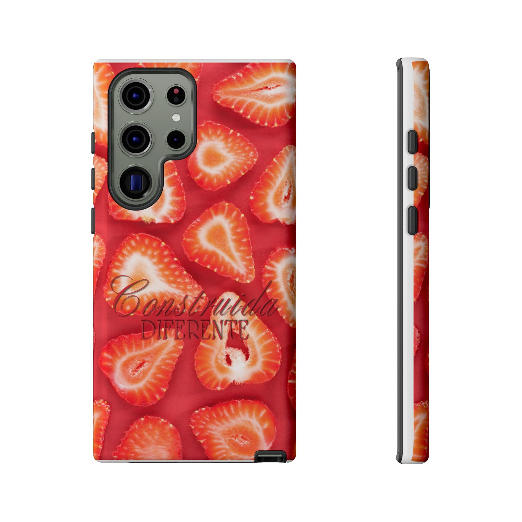 Strawberry Phone Case — Bold Red Fruit Pattern
