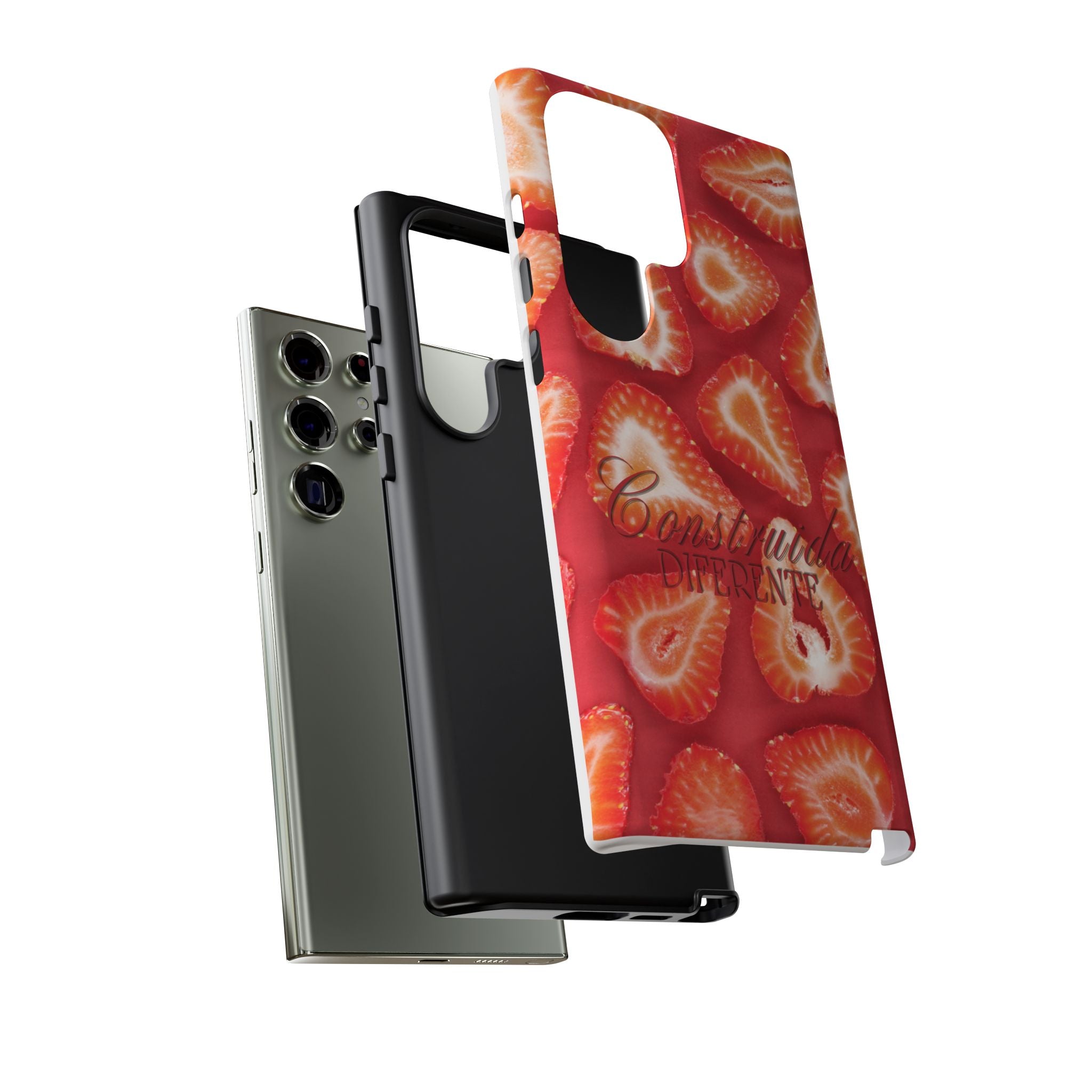 Strawberry Phone Case — Bold Red Fruit Pattern