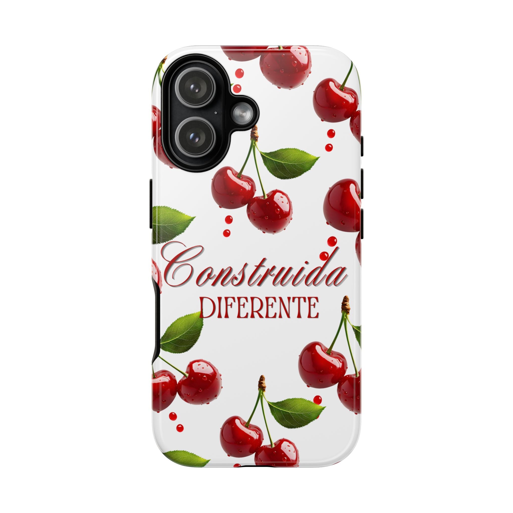 Cherry Pattern Phone Case — "Construida Diferente" Protective Tough Case