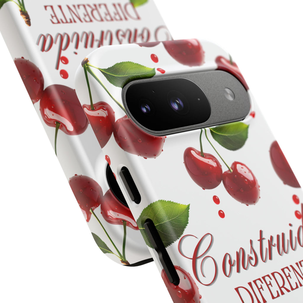 Cherry Pattern Phone Case — "Construida Diferente" Protective Tough Case