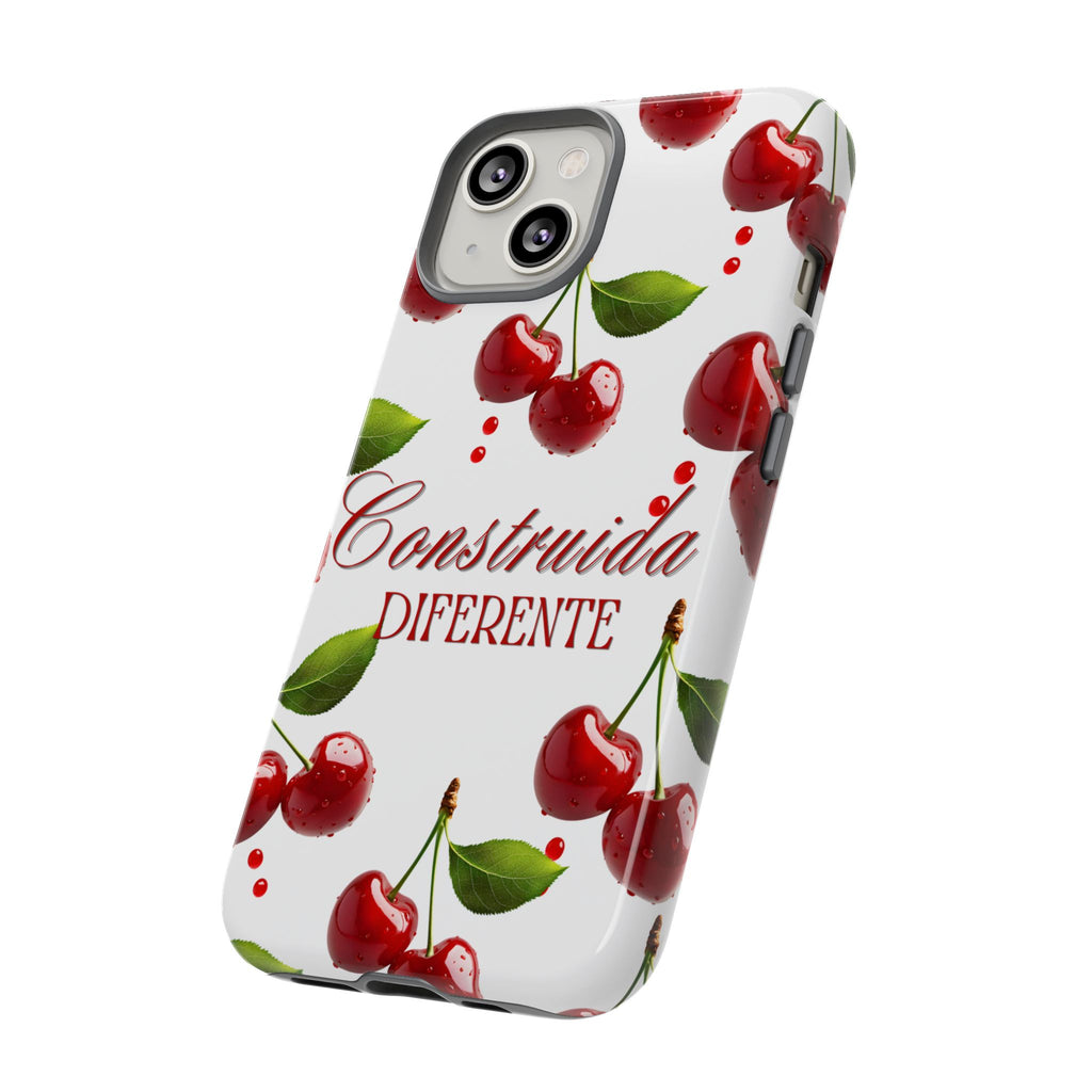 Cherry Pattern Phone Case — "Construida Diferente" Protective Tough Case