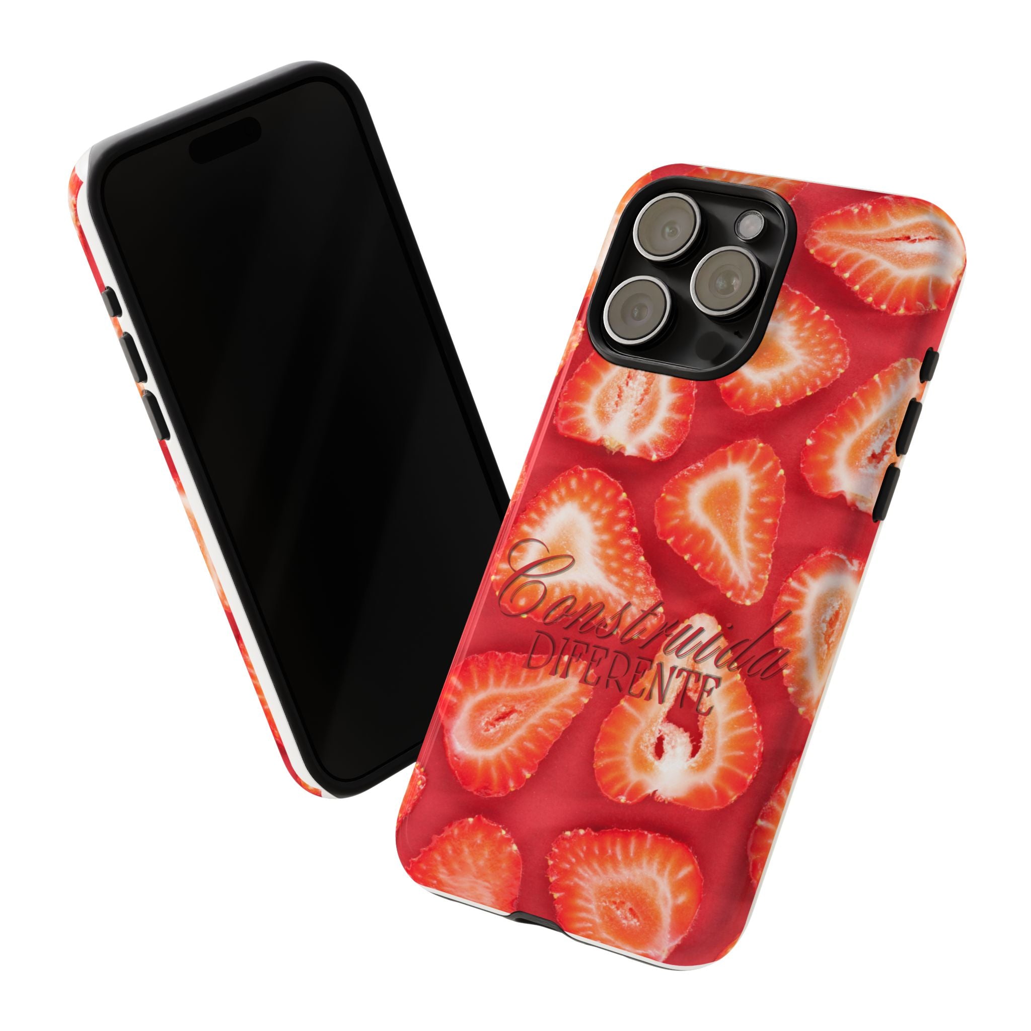 Strawberry Phone Case — Bold Red Fruit Pattern