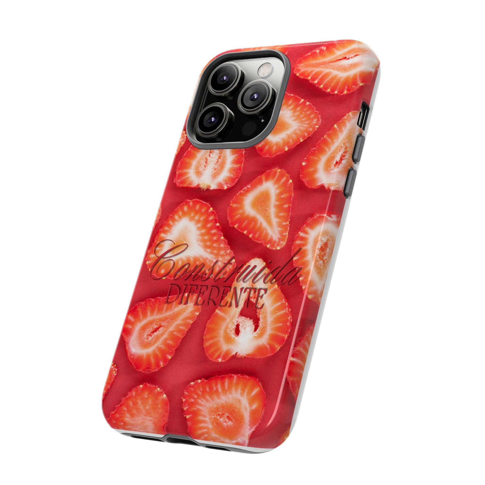 Strawberry Phone Case — Bold Red Fruit Pattern