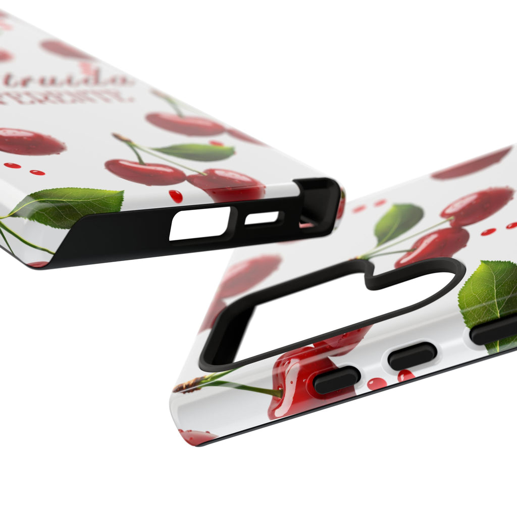 Cherry Pattern Phone Case — "Construida Diferente" Protective Tough Case