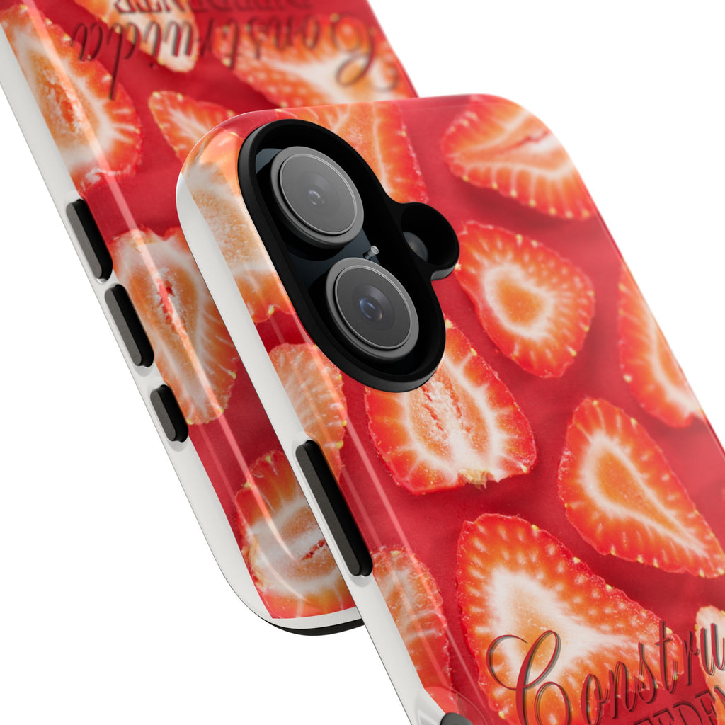 Strawberry Phone Case — Bold Red Fruit Pattern