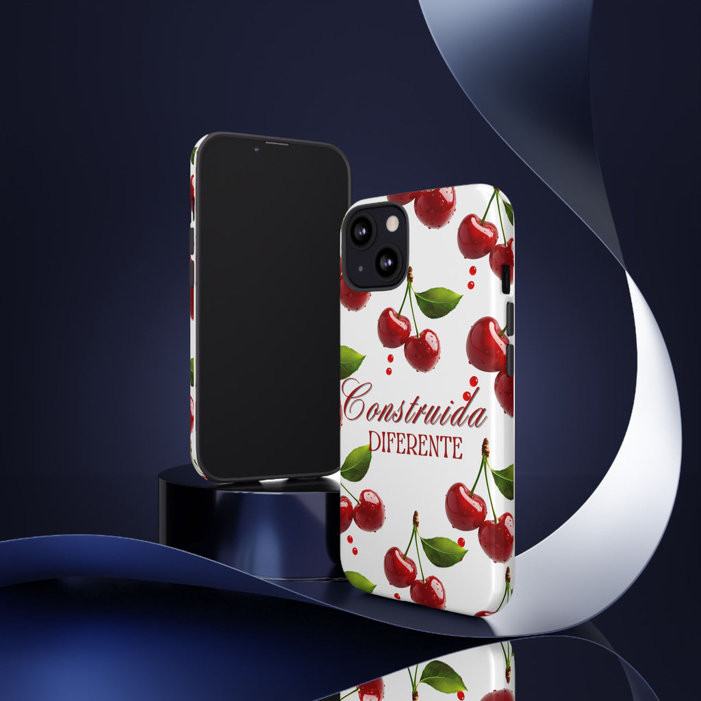 Cherry Pattern Phone Case — "Construida Diferente" Protective Tough Case