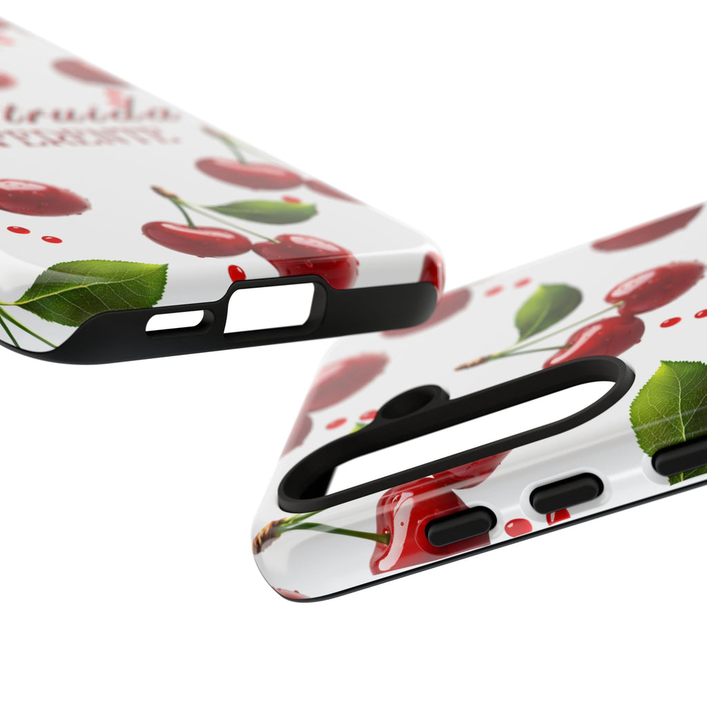 Cherry Pattern Phone Case — "Construida Diferente" Protective Tough Case