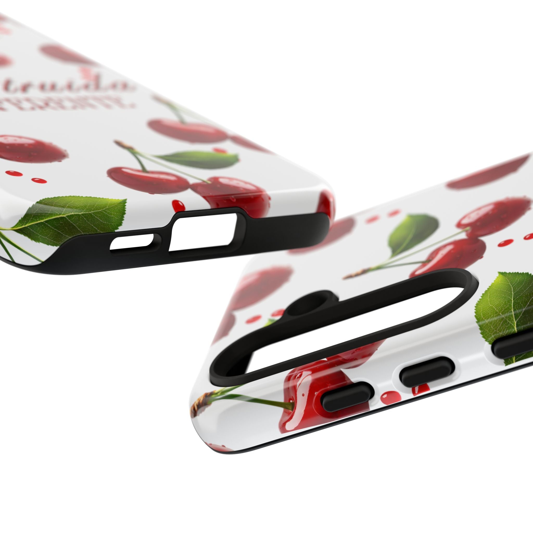 Cherry Pattern Phone Case — "Construida Diferente" Protective Tough Case