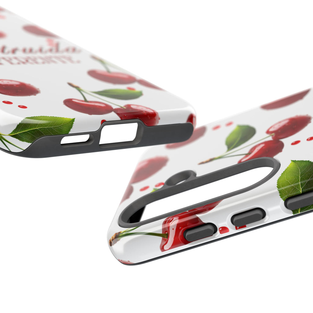 Cherry Pattern Phone Case — "Construida Diferente" Protective Tough Case