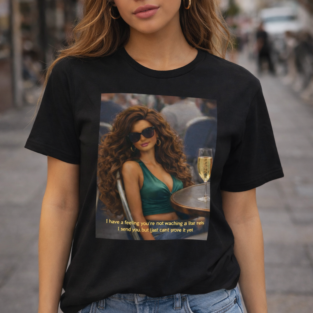 Graphic T‑Shirt — Ladies relatable Meme Top