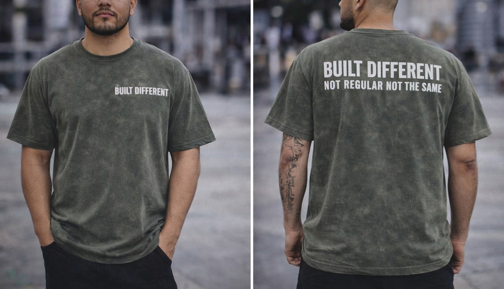 Vintage Crewneck Tee | Built Different Distressed