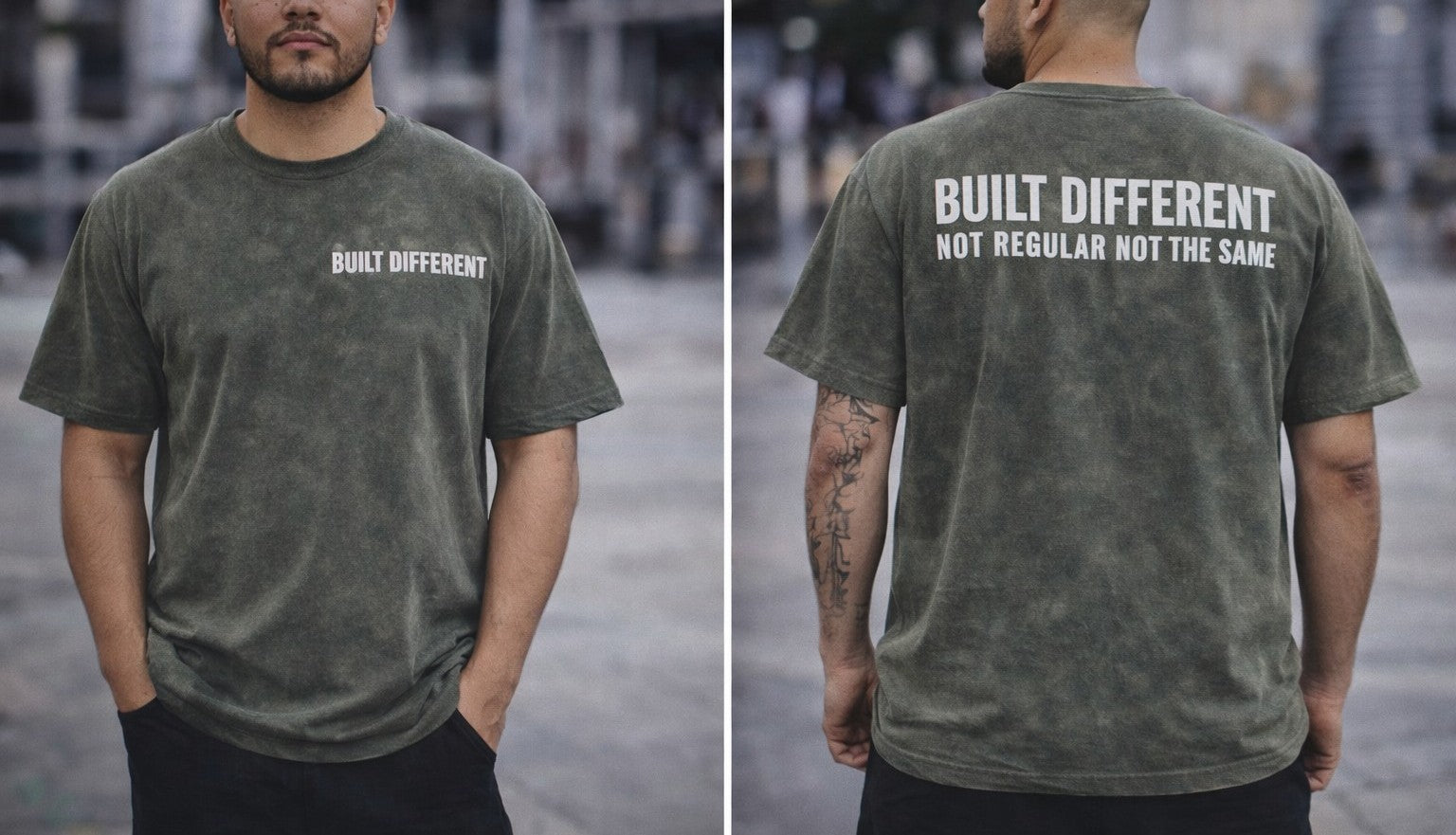 Vintage Crewneck Tee | Built Different Distressed