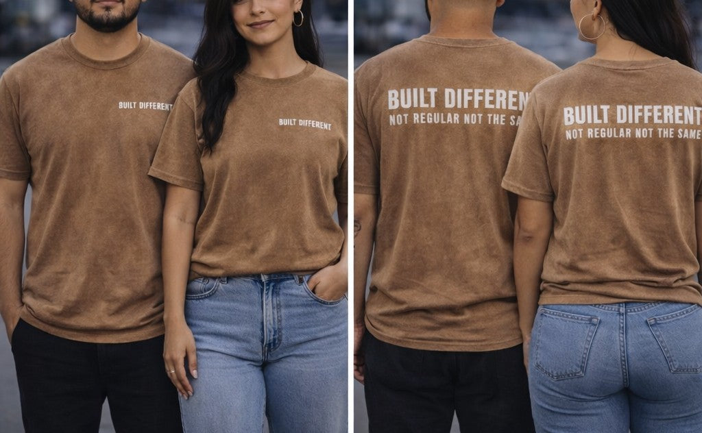 Vintage Crewneck Tee | Built Different Distressed
