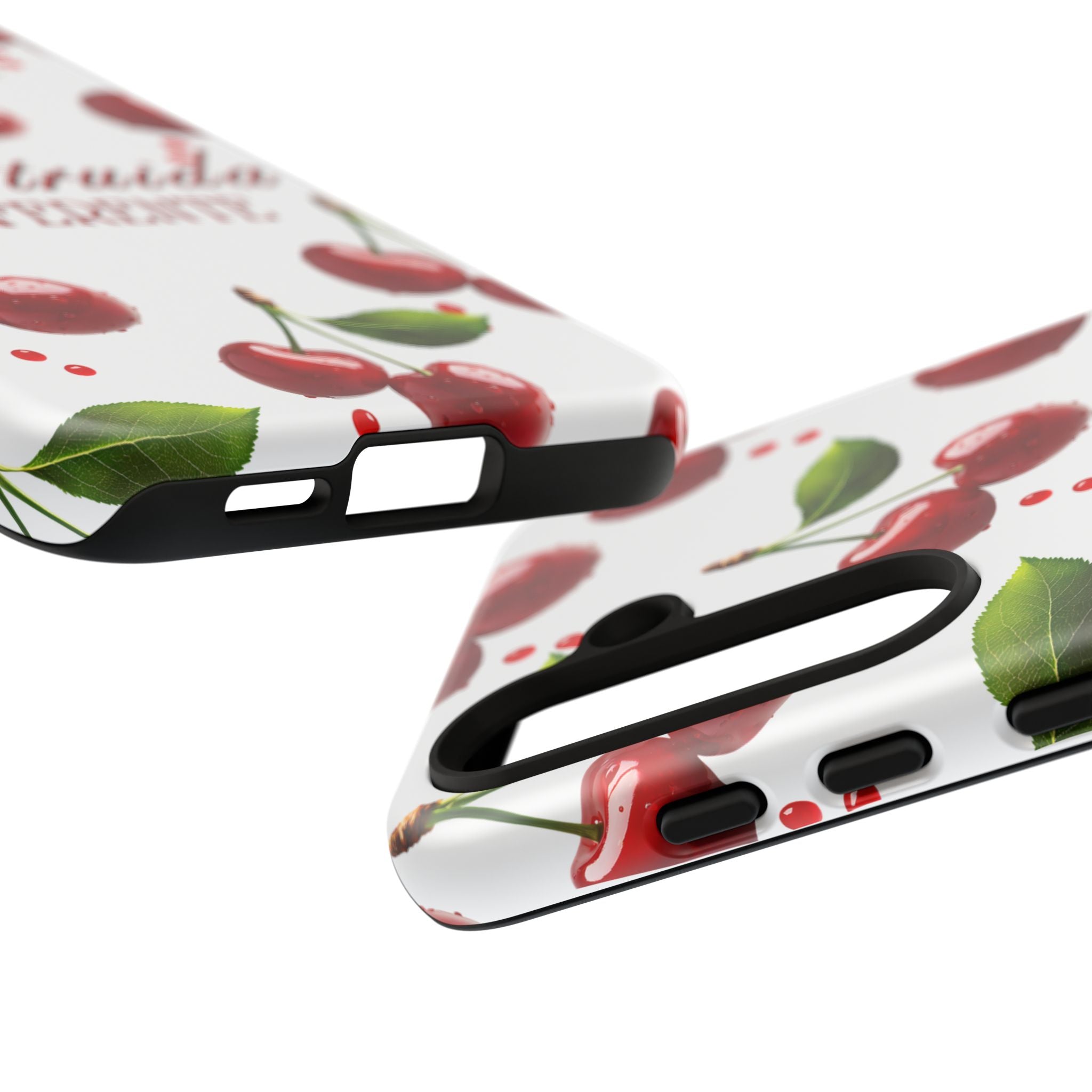 Cherry Pattern Phone Case — "Construida Diferente" Protective Tough Case