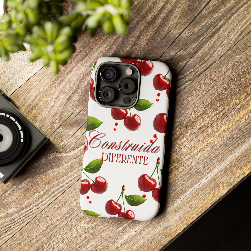 Cherry Pattern Phone Case — "Construida Diferente" Protective Tough Case