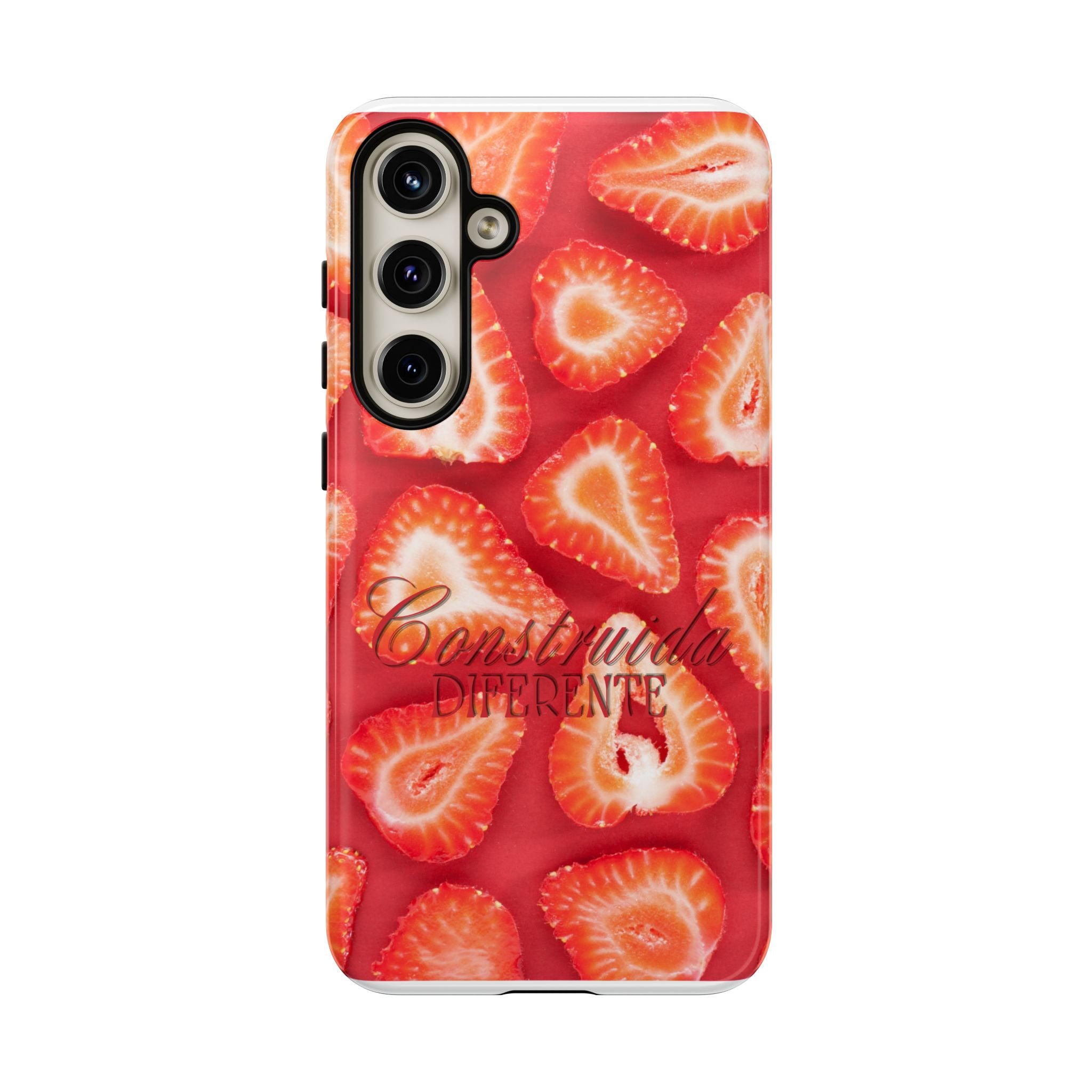Strawberry Phone Case — Bold Red Fruit Pattern