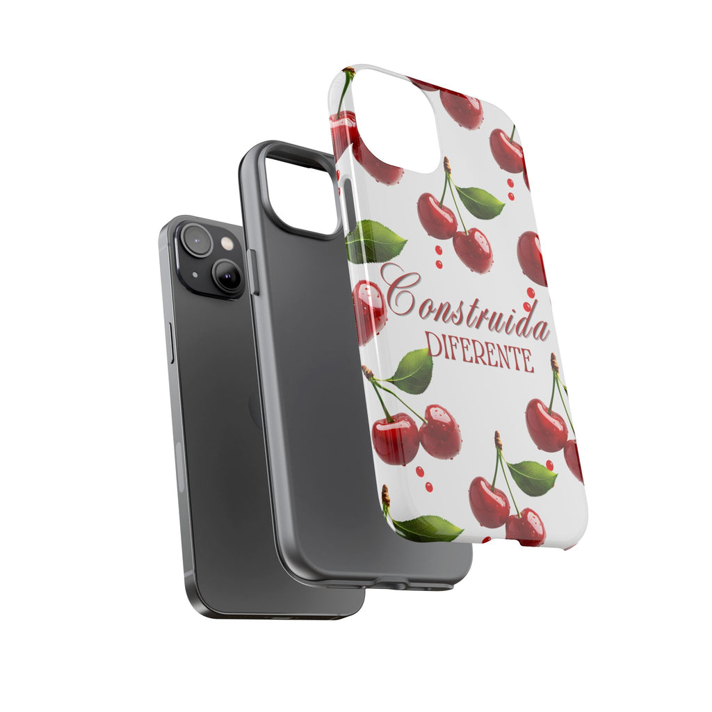 Cherry Pattern Phone Case — "Construida Diferente" Protective Tough Case