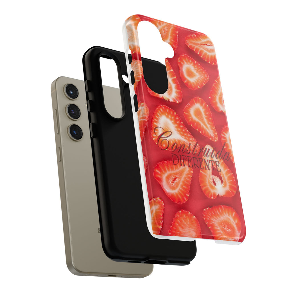 Strawberry Phone Case — Bold Red Fruit Pattern