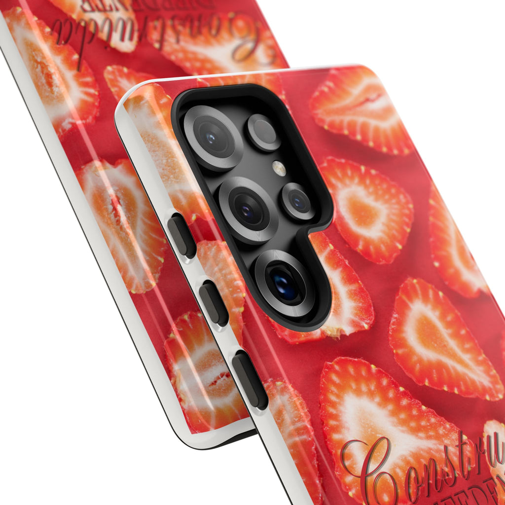 Strawberry Phone Case — Bold Red Fruit Pattern
