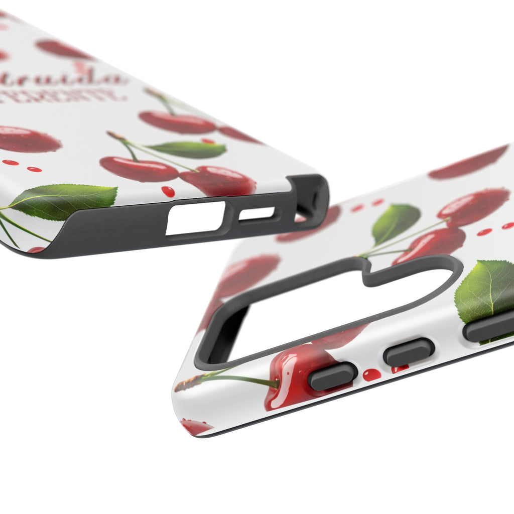 Cherry Pattern Phone Case — "Construida Diferente" Protective Tough Case