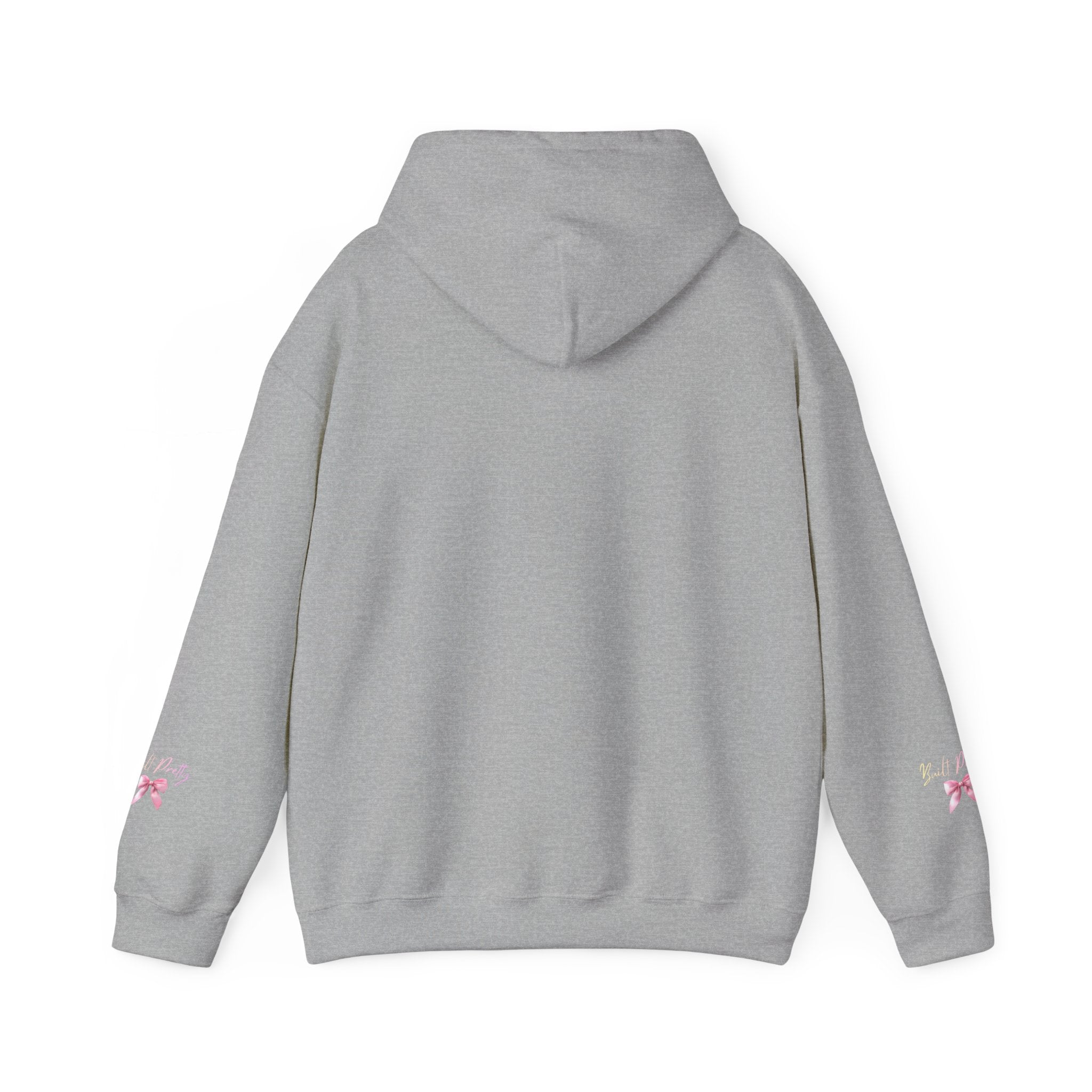 Pretty Bow Hoodie — "Built Pretty" Pink Ribbon Graphic