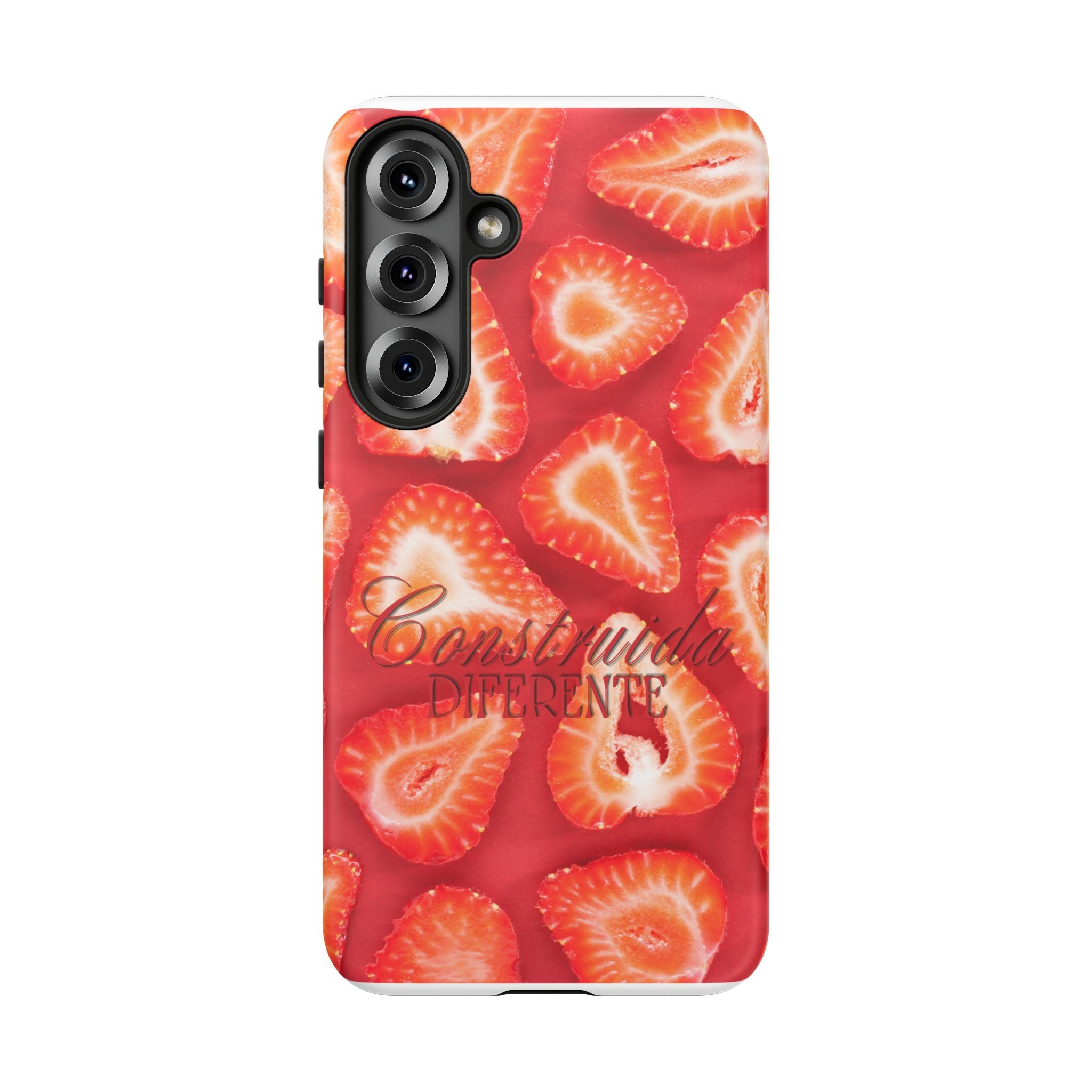 Strawberry Phone Case — Bold Red Fruit Pattern