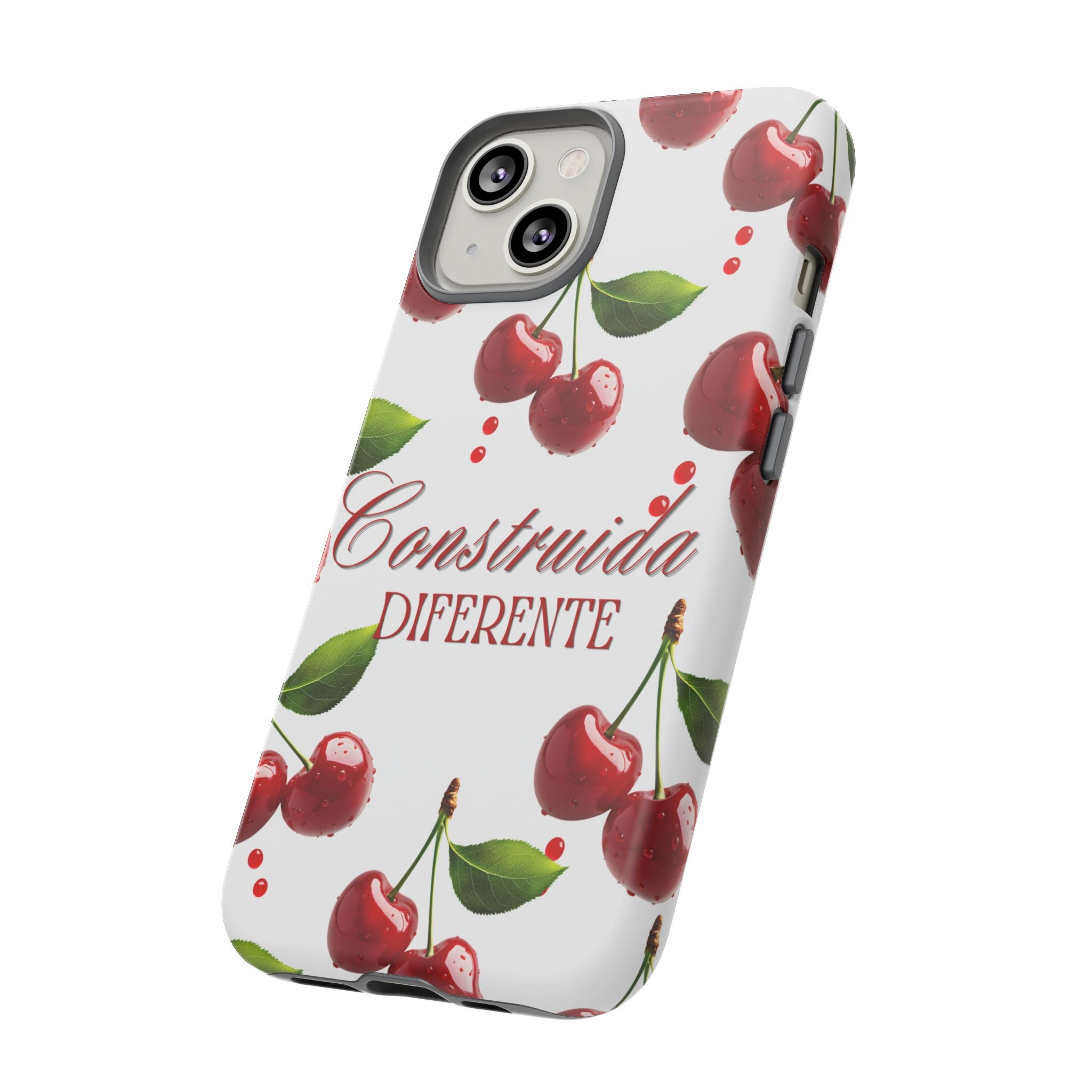 Cherry Pattern Phone Case — "Construida Diferente" Protective Tough Case