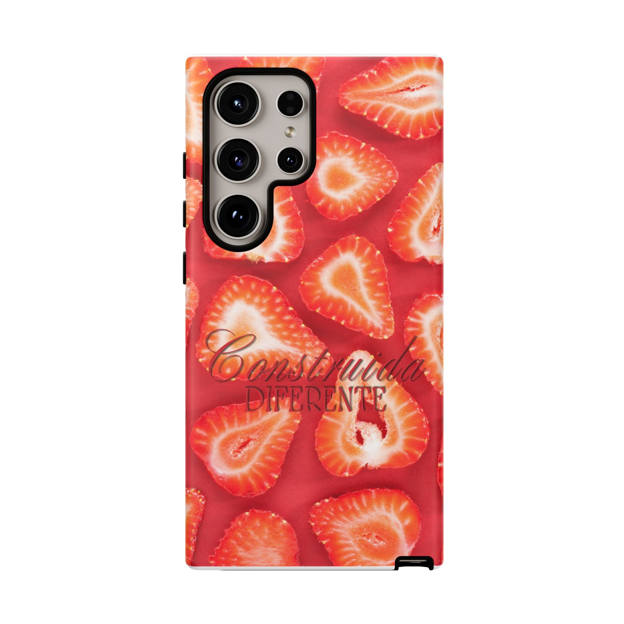 Strawberry Phone Case — Bold Red Fruit Pattern