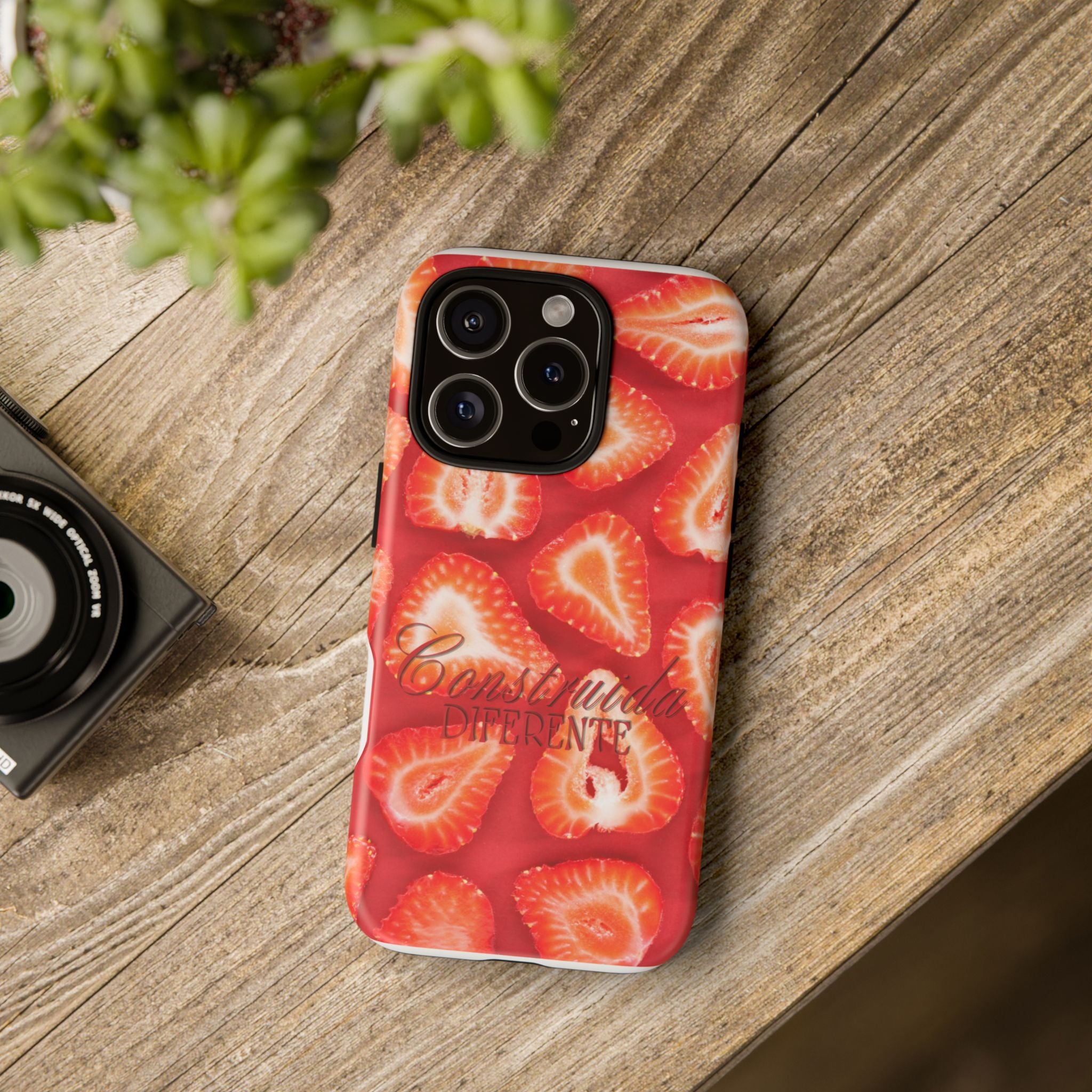 Strawberry Phone Case — Bold Red Fruit Pattern